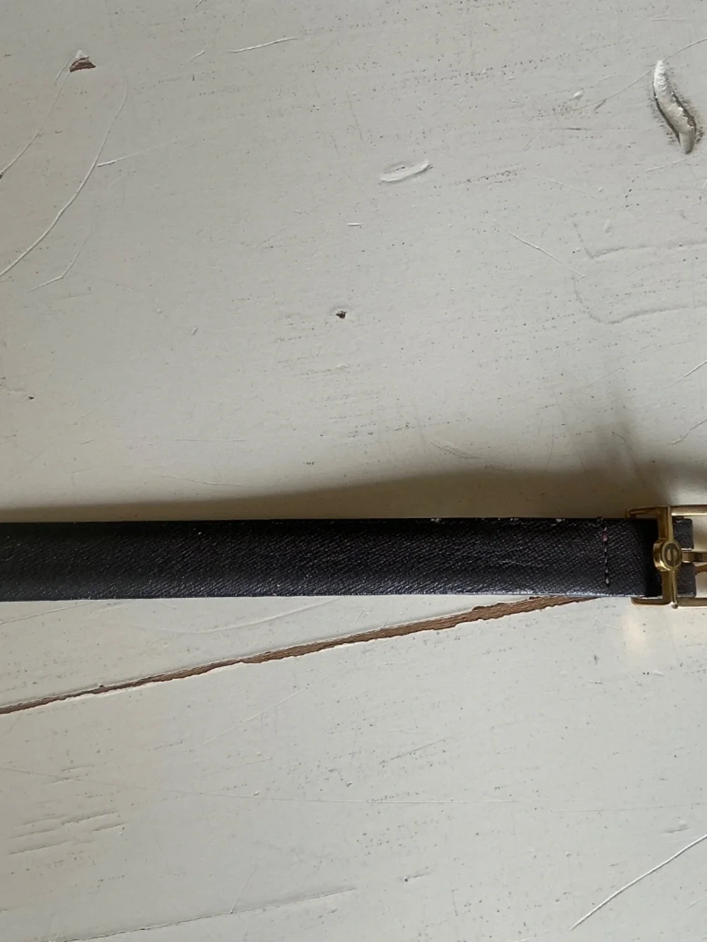Vintage Christian Dior CD Aniline leather grey belt Small